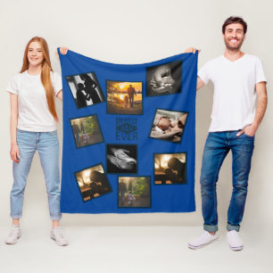 Best VATER Foto Collage Funny Vaterhood Quote Flee Fleecedecke