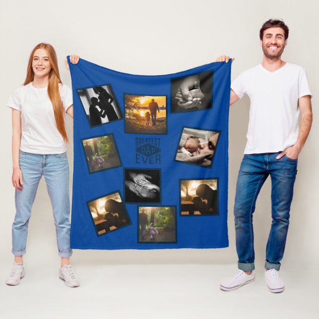 Best VATER Foto Collage Funny Vaterhood Quote Flee Fleecedecke (Beispiel)