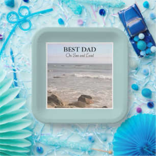 Best Vater Foto Wavy Atlantic Ocean Blue Sky Pappteller