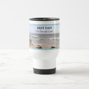 Best Vater Foto Wavy Atlantic Ocean Blue Sky Reisebecher