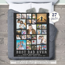 BEST VATER JE 27 Foto Collage Your Text Black