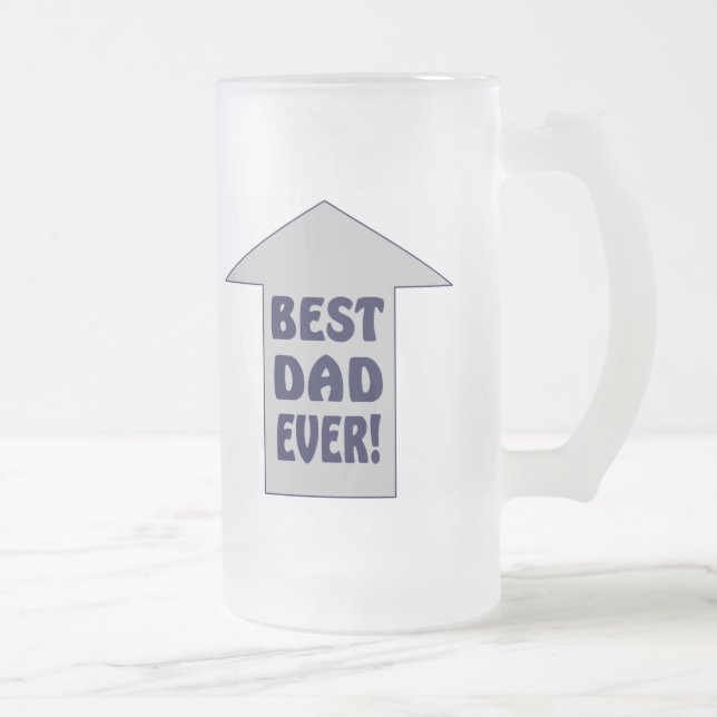 BEST VATER JE! Bier-Tasse Mattglas Bierglas (Rechts)