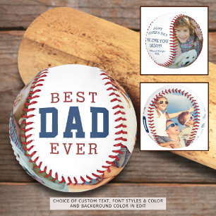 BEST VATER JE Happy Vathers Day Zwei Fotos Baseball