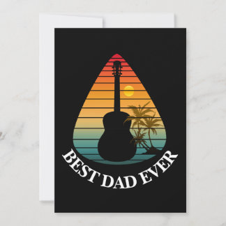 BEST VATER JE PLEKTRUM GITARIST SUNSET EINLADUNG