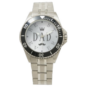 BEST VATER JE Silberglühende Armbanduhr