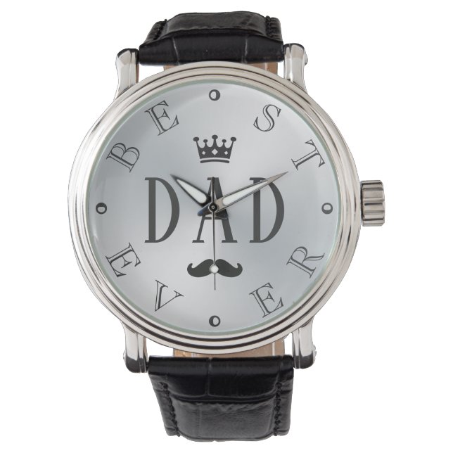 BEST VATER JE Silver Gradient Armbanduhr (Vorderseite)