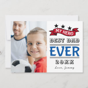 Best Vater je Typografy Foto Vathers Day Card