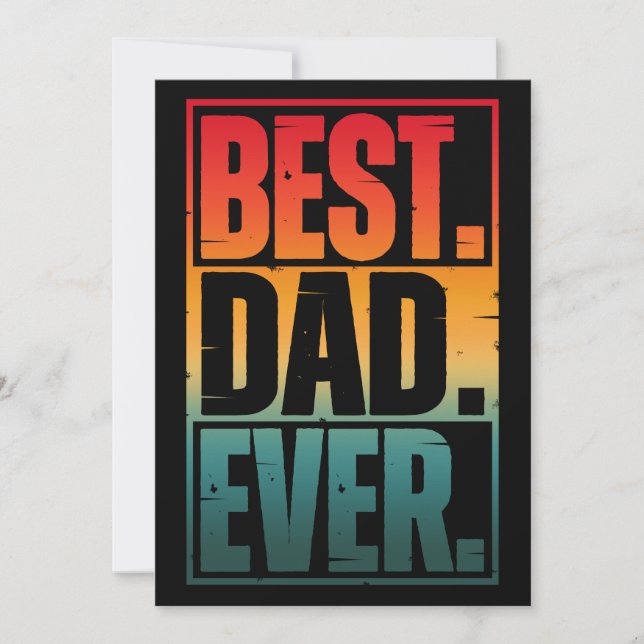 BEST VATER JE TYPOGRAPHIE EINLADUNG (Vorderseite)