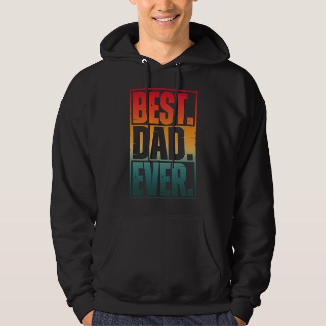 BEST VATER JE TYPOGRAPHIE HOODIE (Vorderseite)