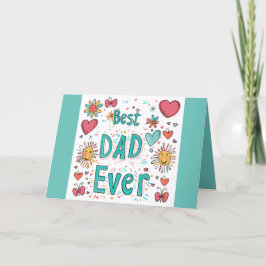 BEST VATER JE VATER'S DAY CARD DANKESKARTE