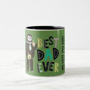 BEST VATER JE Vatertag Personalisierte Angewohnhei Zweifarbige Tasse