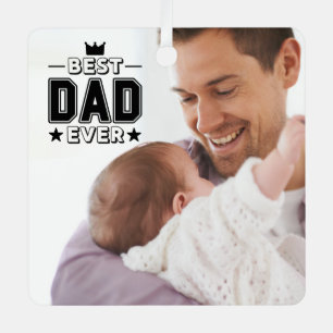 Best Vater jemals Vatertag Custom Foto Ornament Aus Metall