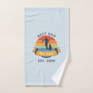 Best Vater Par Golfing Vatertag Gedeckter Handtuch
