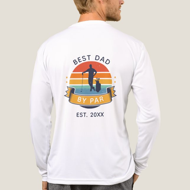 Best Vater Par Vatertag Golfrunde Tri-Blend Shirt (Rückseite)