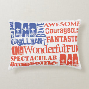 Best Vater Phantastisch Red White Blue USA Flag Dekokissen