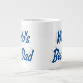 Best Vater Sea Blue 3d Text Vathage Day Jumbo-Tasse