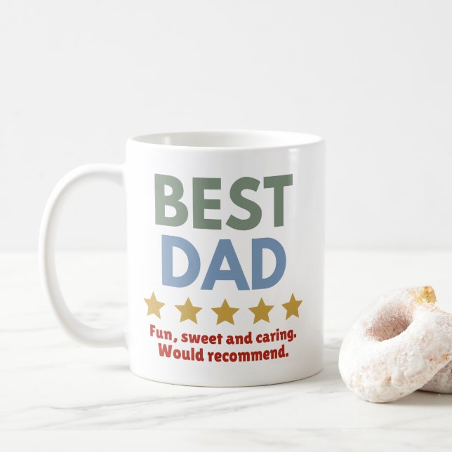 BEST VATER - Spaß, Süß und Gekümmert würde empfehl Kaffeetasse (Mit Donut)