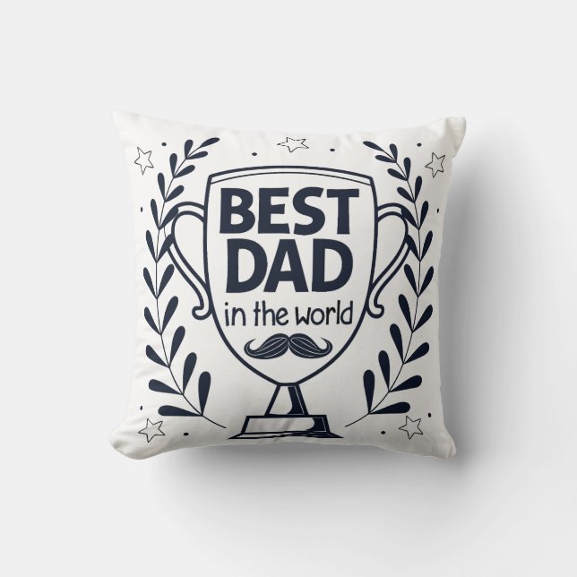 Best Vater Trophy Design - Vatertagsgeschenk Kissen (Vorderseite)