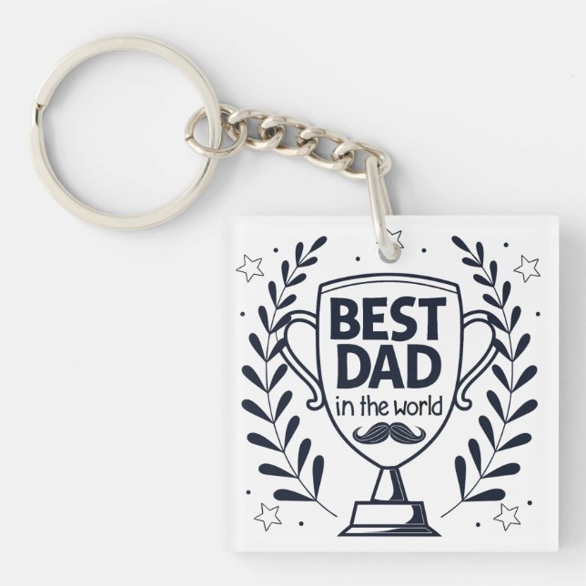 Best Vater Trophy Design - Vatertagsgeschenk Schlüsselanhänger (Vorderseite)