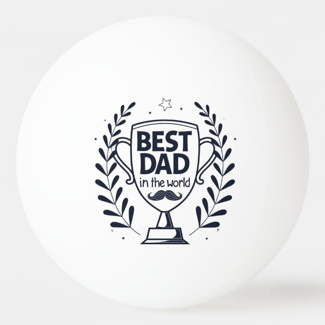 Best Vater Trophy Design - Vatertagsgeschenk Tischtennisball (Vorderseite)