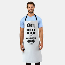 Best Vater und Ehemann Schwarze Krawatte Elegante Schürze