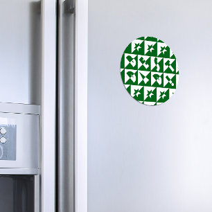 Best Vater Wild Text Pattern & Stars Grün & Weiß Magnet