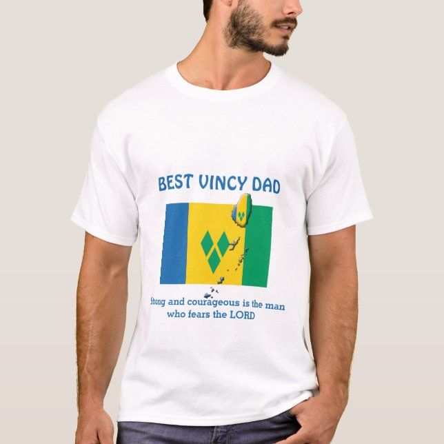 BEST VINCY VATER Strong Courageagement Personalisi T-Shirt (Vorderseite)