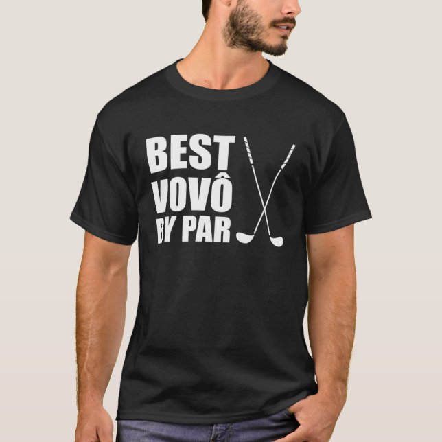 Best Vovo By Par Portuguese Grandpa Golfer Pun T-Shirt (Vorderseite)