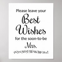 Best Wakes Brautparty Sign - Rochester