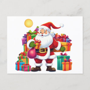 Best Weihnachten Santa Design und neues Jahr glück Postkarte