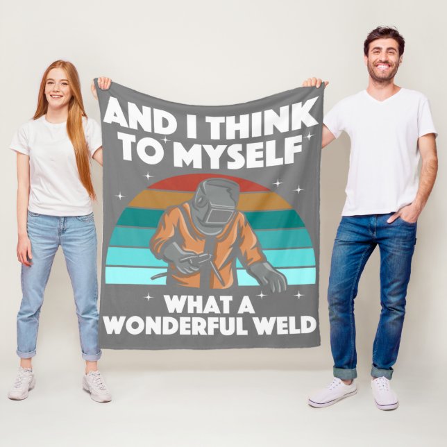 Best Welding Art Men Women Arc Welder Pipeliner II Fleecedecke (Beispiel)