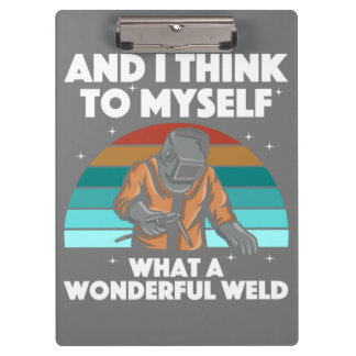 Best Welding Art Men Women Arc Welder Pipeliner II Klemmbrett