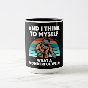 Best Welding Art Men Women Arc Welder Pipeliner II Zweifarbige Tasse