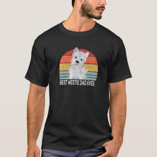 Best Westie Vater je West Highland Terrier Distres T-Shirt