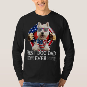 Best Westie Vater jemals American Flag 4. Juli Me T-Shirt