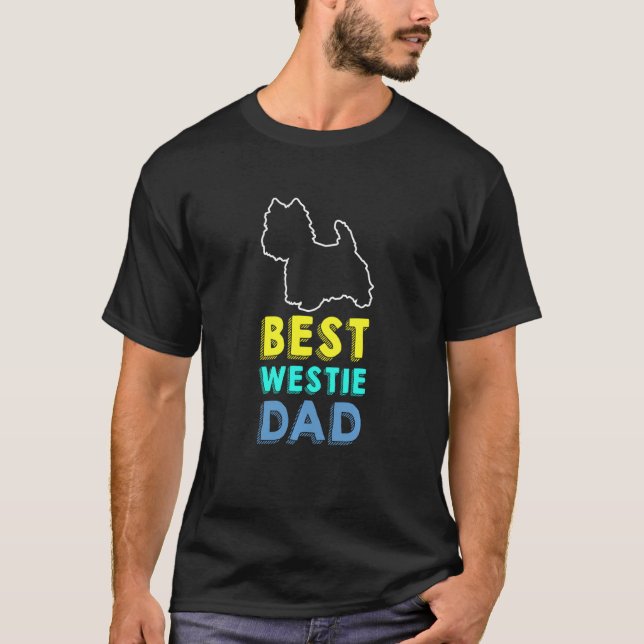 Best Westie Vater West Highland White Terrier Vate T-Shirt (Vorderseite)