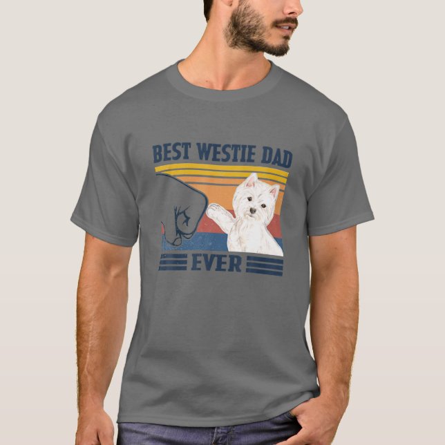 Best Westie West Highland White Terrier Vater jema T-Shirt (Vorderseite)