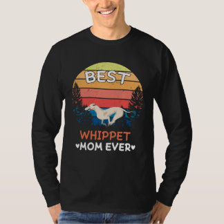Best Whippet Mom Ever Retro Vintage T-Shirt