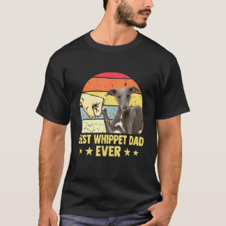 Best Whippet Vater je Retro Vintager Vater Tag T-Shirt