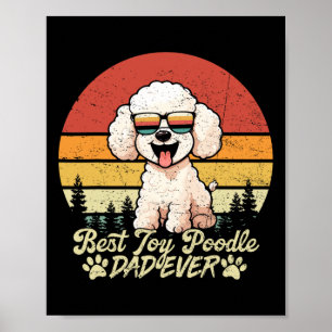 Best White Toy Poodle Vater jemals Vintagen Hunde Poster