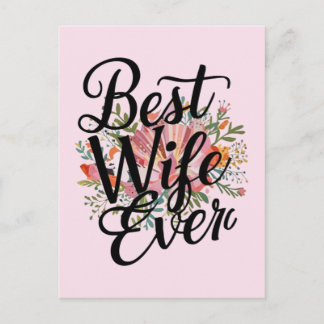 Best wife ever postkarte