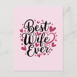 Best wife ever postkarte