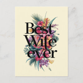 Best wife ever postkarte