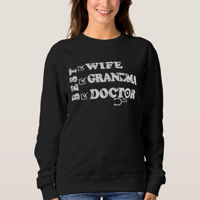 Best Wife Grandma Doctor Sweatshirt (Vorderseite)