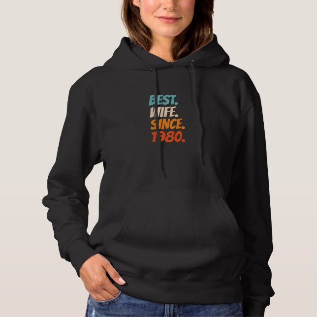 Best Wife Since 1980 42nd wedding anniversary Hoodie (Vorderseite)