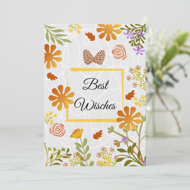 Best Wisches Karte (Stehend Vorderseite)