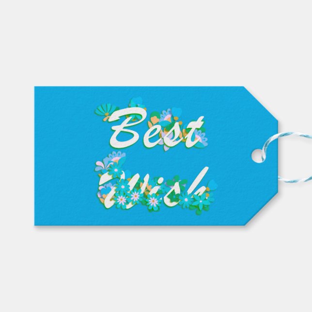 Best Wish Geschenkanhänger (Vorderseite (Horizontal))