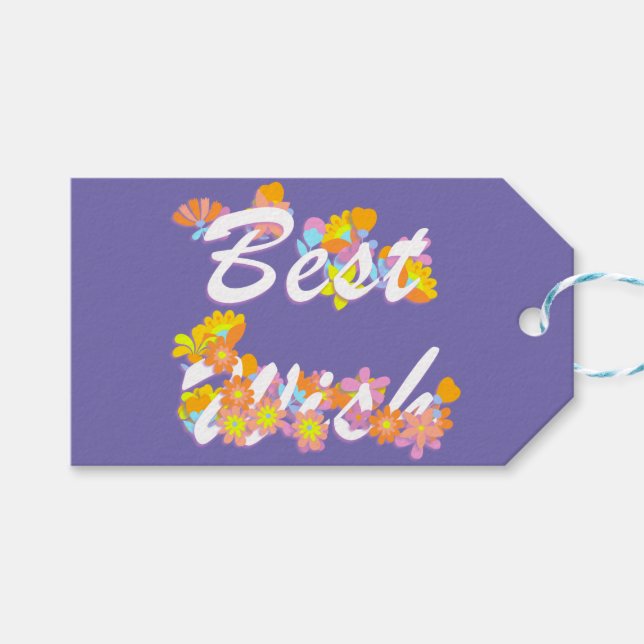 Best Wish Geschenkanhänger (Vorderseite (Horizontal))