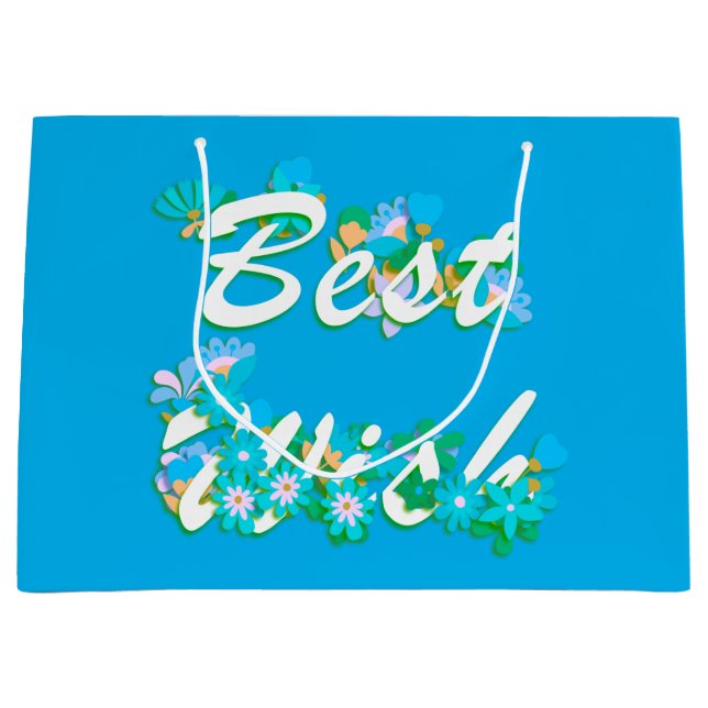 Best Wish Große Geschenktüte (Vorderseite)