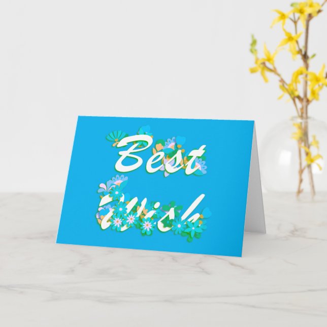 Best Wish Karte (Gelbe Blume)
